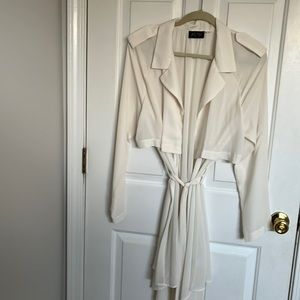 Astr sheer cream jacket